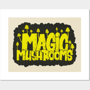 Magic Mushrooms - Psilocybin - Psychedelic Art Posters and Art